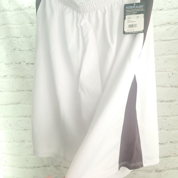 Intensity Athletics Mens White 9 Diamond Panel Pull On Basketball Shorts Sz 3XL - Picture 2 of 12